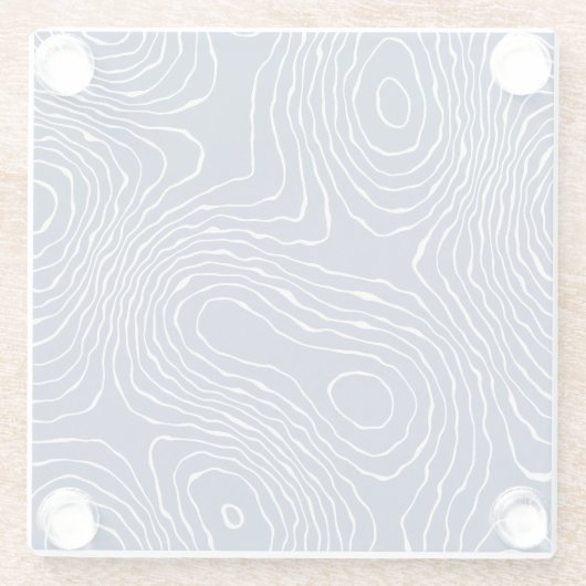 Topografischer Bio Druck der Erdlinie. Glasuntersetzer (Rückseite)