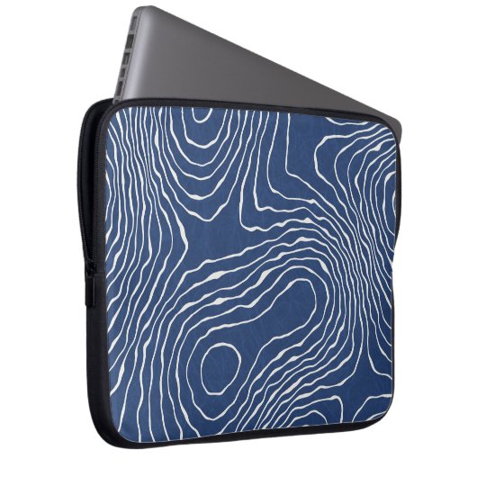 Topografischer Bio Druck der Erdlinie. Laptopschutzhülle (Vorne Rechts)