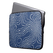 Topografischer Bio Druck der Erdlinie. Laptopschutzhülle (Vorderseite Links)