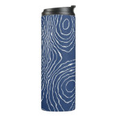 Topografischer Bio Druck der Erdlinie. Thermosbecher (Nach links gedreht)