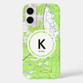 Topografisches Kartenmonogramm Case-Mate iPhone Hülle (Rückseite)