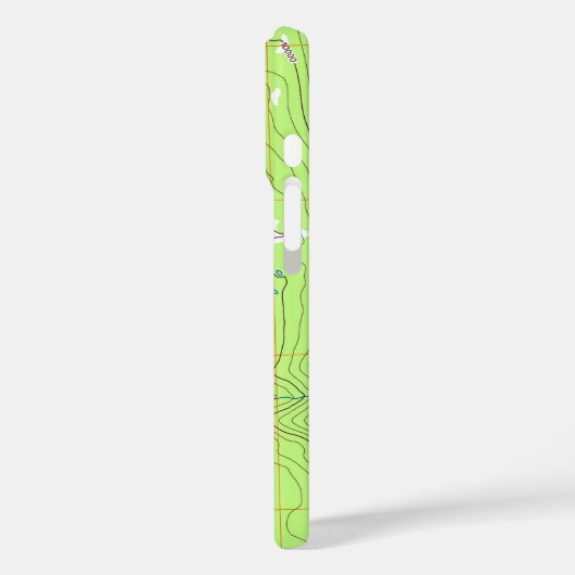 Topografisches Kartenmonogramm Case-Mate iPhone Hülle (Rückseite / Links)