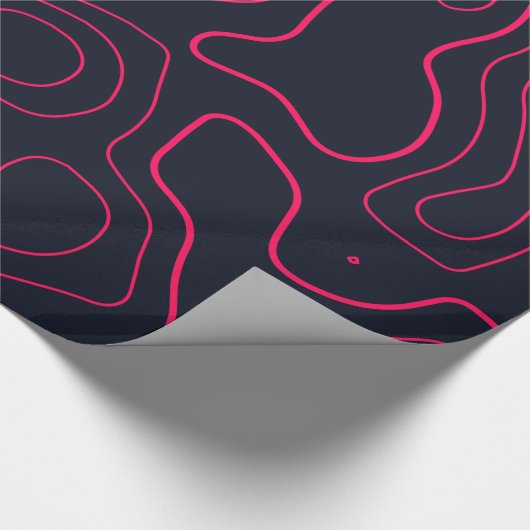 Topografisches Kartenmuster Geschenkpapier (Ecke)