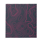 Topografisches Kartenmuster Notizblock (Vorderseite)