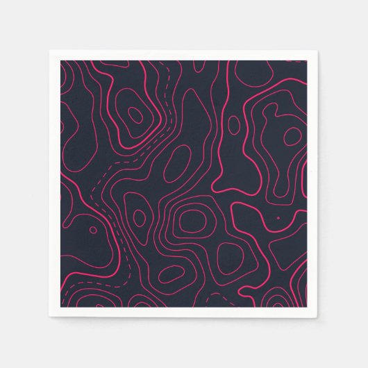 Topografisches Kartenmuster Serviette (Vorderseite)