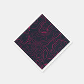 Topografisches Kartenmuster Serviette (Ecke)