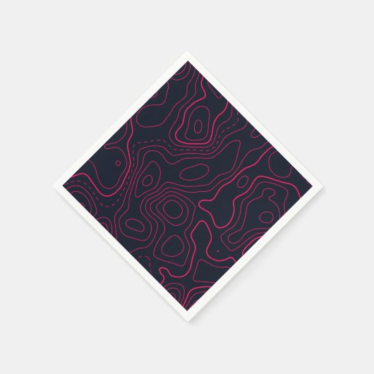 Topografisches Kartenmuster Serviette (Ecke)