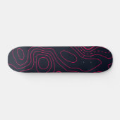 Topografisches Kartenmuster Skateboard (Horizontal)