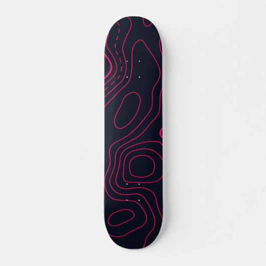 Topografisches Kartenmuster Skateboard (Vorne)
