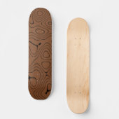 Topografisches Kartenmuster Skateboard Deck (Vorderseite)