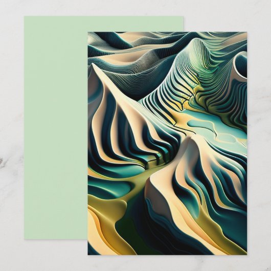 Topographic Currents Feiertagskarte (Vorne/Hinten)