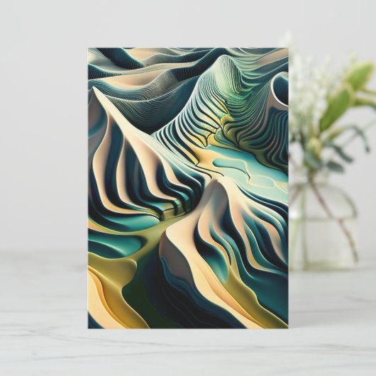 Topographic Currents Feiertagskarte (Stehend Vorderseite)