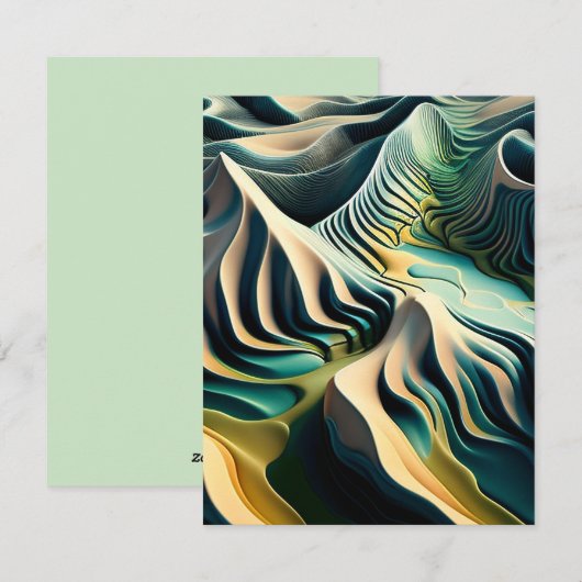 Topographic Currents Feiertagskarte (Vorne/Hinten)