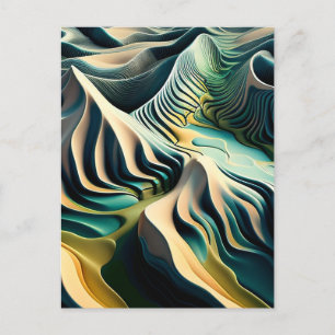 Topographic Currents Feiertagspostkarte