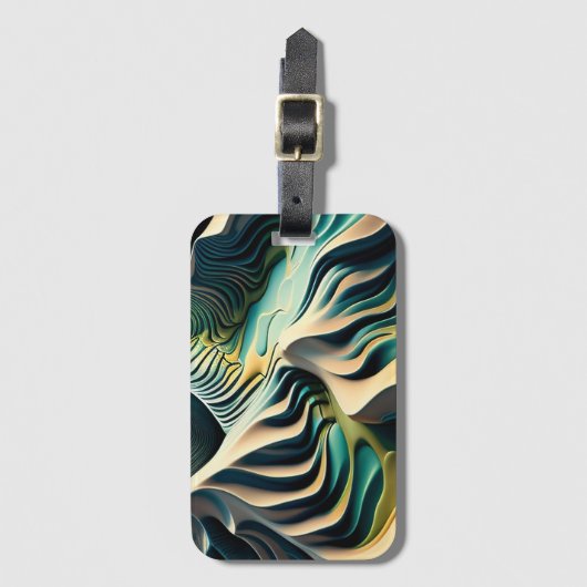 Topographic Currents Gepäckanhänger (Vorderseite Vertikal)