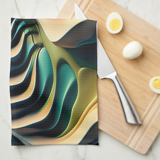 Topographic Currents Geschirrtuch (Viertel Falte)