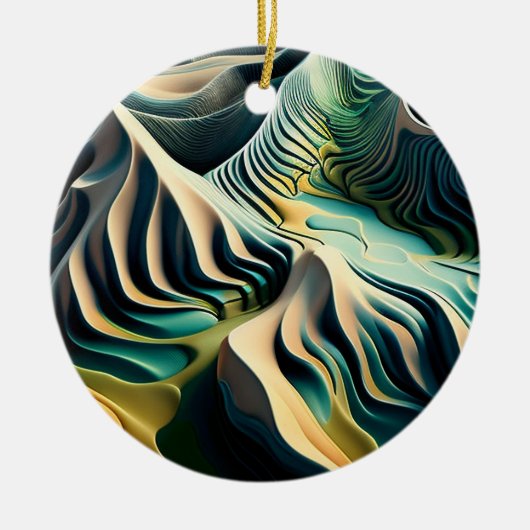 Topographic Currents Keramik Ornament (Vorne)