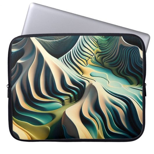 Topographic Currents Laptopschutzhülle (Vorderseite)