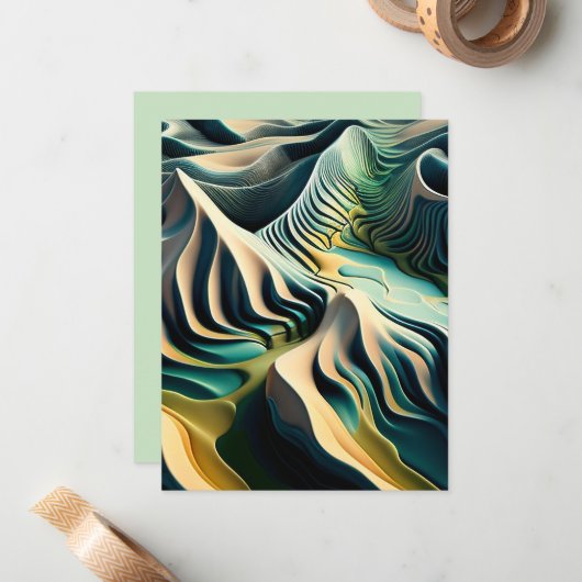 Topographic Currents Mitteilungskarte (Vorderseite/Rückseite Beispiel)