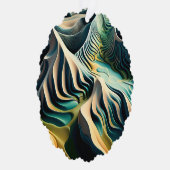 Topographic Currents Ornament Karte (Rechts)