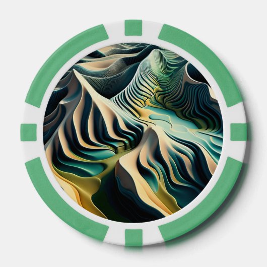 Topographic Currents Pokerchips (Vorderseite)