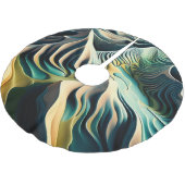 Topographic Currents Polyester Weihnachtsbaumdecke (Schrägansicht)
