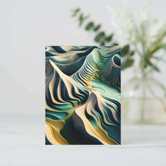 Topographic Currents Postkarte (Stehend Vorderseite)