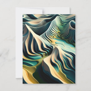 Topographic Currents Postkarte