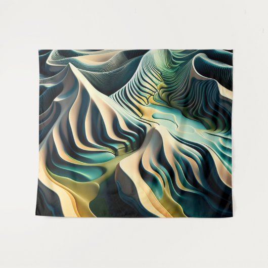 Topographic Currents Wandteppich (Vorderseite (Horizontal))