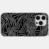 Topographic Line Art in Black 🗺️ Case-Mate iPhone Hülle (Rückseite (Horizontal))