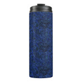 Topographic Line Pattern | Midnight Sapphire Thermosbecher (Vorderseite)