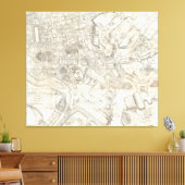 Topographic Map of Ancient Rome, Italy Leinwanddruck (Insitu (Wohnzimmer))