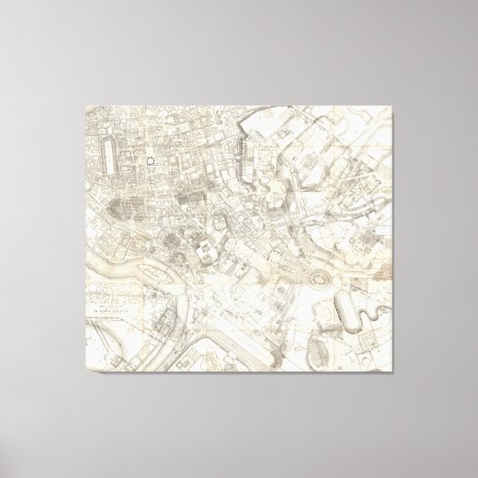 Topographic Map of Ancient Rome, Italy Leinwanddruck (Vorderseite)