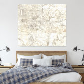 Topographic Map of Ancient Rome, Italy Leinwanddruck (Insitu (Schlafzimmer))