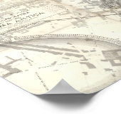 Topographic Map of Ancient Rome, Italy Poster (Ecke)