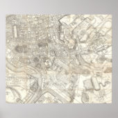 Topographic Map of Ancient Rome, Italy Poster (Vorne)