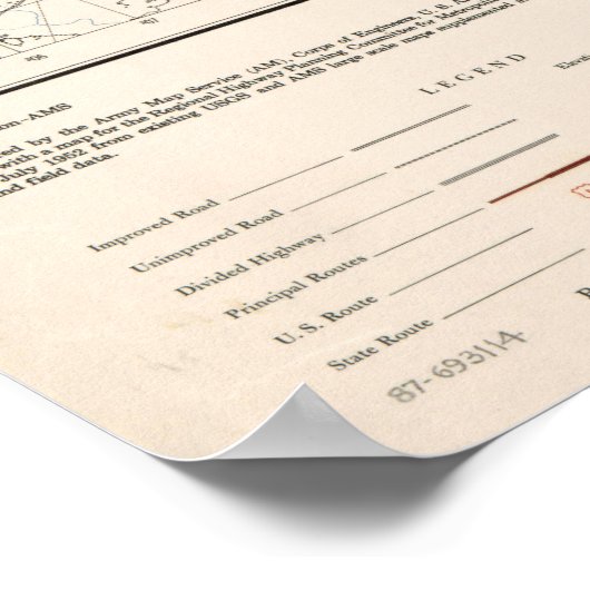 Topographic Map of Washington, D.C. 1953 Poster (Ecke)