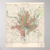 Topographic Map of Washington, D.C. 1953 Poster (Vorne)