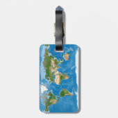 Topographic World Map Earth Illustration Gepäckanhänger (Rückseite vertikal)