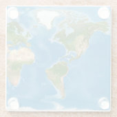 Topographic World Map Earth Illustration Glasuntersetzer (Rückseite)