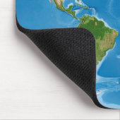 Topographic World Map Earth Illustration Mousepad (Ecke)