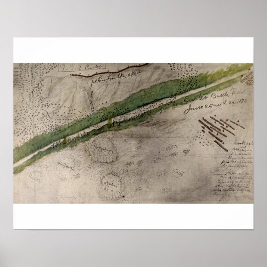 Topographical chart of the battlefield of the Litt Poster (Vorne)