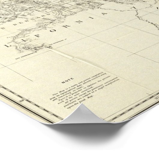 Topographical Map of Nevada and Arizona Poster (Ecke)