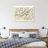 Topographical Map of The Yosemite Valley Leinwanddruck (Insitu (Schlafzimmer))