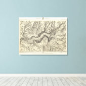 Topographical Map of The Yosemite Valley Leinwanddruck (Insitu (Holzboden))
