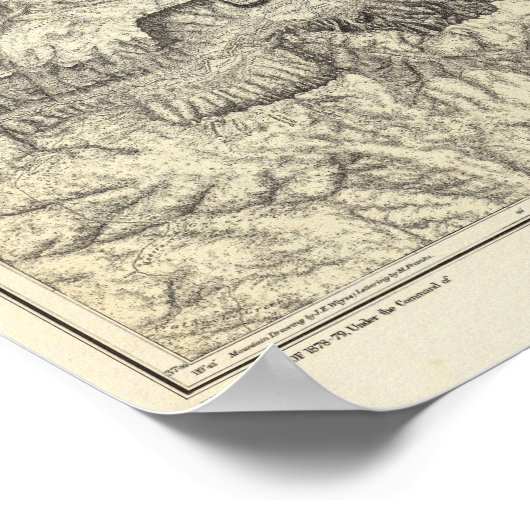 Topographical Map of The Yosemite Valley Poster (Ecke)