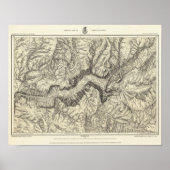 Topographical Map of The Yosemite Valley Poster (Vorne)
