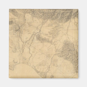 Topographie von Los Angeles und San Bernardino Magnet