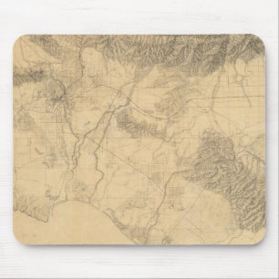 Topographie von Los Angeles und San Bernardino Mousepad