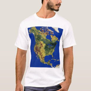 Topographische Ansicht des Nordens und des T-Shirt
